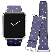 Load image into Gallery viewer, Compatible with Apple Watch (42/44 mm) Series 5, 4, 3, 2, 1 // Leather Replacement Bracelet Strap Wristband + Adapters // Paw Zoo Animal
