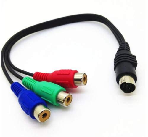 yan 7 PIN S-Video to 3 RCA Component for TV Cable Adapter