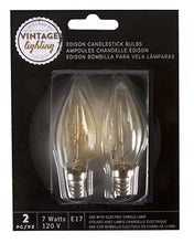 Load image into Gallery viewer, Cleveland Vintage Lighting CLV118 7W C9 Base E17 Edison Bulb (2 Piece), Clear
