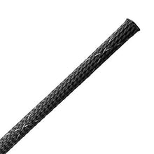 Load image into Gallery viewer, HellermannTyton 170-03036 Fray Resistant Flame Retardant Expandable Braided Sleeving, 0.25&quot; Dia, Black,100.0 ft/Standard Reel

