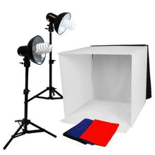 Load image into Gallery viewer, LimoStudio Table Top Photography Studio Lighting Square Tent Kit - 20&quot; Tent, 2 Light Kits. AGG1014
