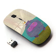 Load image into Gallery viewer, KawaiiMouse [ Optical 2.4G Wireless Mouse ] Animal Cartoon Bird Hippo Water River Art
