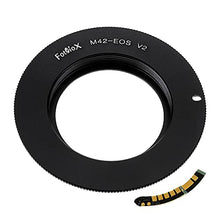 Load image into Gallery viewer, Fotodiox Lens Mount Adapter Compatible with M42 Type 2 Screw Mount SLR Lens to Canon EOS (EF, EF-S) Mount D/SLR Camera Body - with Gen10 Focus Confirmation Chip
