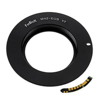 Fotodiox Lens Mount Adapter Compatible with M42 Type 2 Screw Mount SLR Lens to Canon EOS (EF, EF-S) Mount D/SLR Camera Body - with Gen10 Focus Confirmation Chip