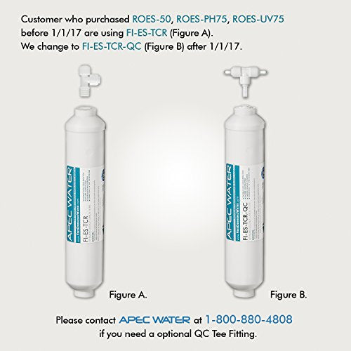 APEC Ultimate Series 10 US Made Inline Carbon Filter with Quick Connect for Reverse Osmosis Water Filter System (FOR Standard System 5-TCR-QC)