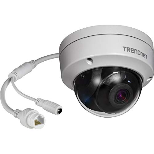 TRENDnet Indoor/ Outdoor 8MP 4K H.265 WDR PoE Dome Network Camera, IR Night Vision up to 30m (98 ft.), IP67 Rated, Fixed Pan/Tilt, 120dB Wide Dynamic Range, Motion Detection Recording, TV-IP319PI