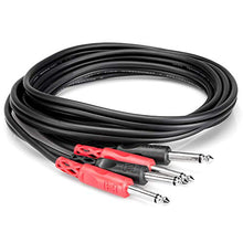 Load image into Gallery viewer, Hosa CPP-202 Dual 1/4&quot; TS to Dual 1/4&quot; TS Stereo Interconnect Cable, 2 Meters
