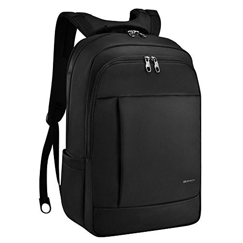 KOPACK Deluxe Black Water Resistant Laptop Backpack 15.6 17 Inch Travel Gear Bag Business Trip Computer Daypack KP512