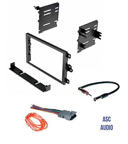 ASC Audio Car Stereo Dash Kit, Wire Harness, and Antenna Adapter to Add a Double Din Radio for some Buick Chevrolet GMC Hummer Isuzu Oldsmobile Pontiac