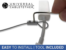 Load image into Gallery viewer, Universal CableTether - TetherClamp (4 Pack) - Heavy Duty, Reusable, Adjustable, Cable Tether - Secure Conference Room Computer Display Adapters and Mac Adapters
