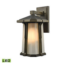 Load image into Gallery viewer, Elk Lighting 87092/1-LED Brighton 1 Light LED Outdoor Wall Smoked Bronze Sconce
