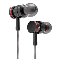 Earphones Bass in-Ear Earbuds Headphones with Microphone and Volume Control 3.9 Ft Black