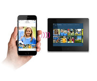 Aluratek 8 Inch Touchscreen Wifi Digital Photo Frame 8GB Memory with Built-In Clock, Calendar, Alarm, Weather