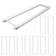 Load image into Gallery viewer, jimwhen 10 Pack T8 T10 T12 U-Bend Light Fixture,LED U Shaped Bulbs,18W(40W Equivalent),2200LM Super Bright,5000K Daylight,Dual-End Powered,Ballast Bypass,2FT LED U Bent Light Bulb for Office,School
