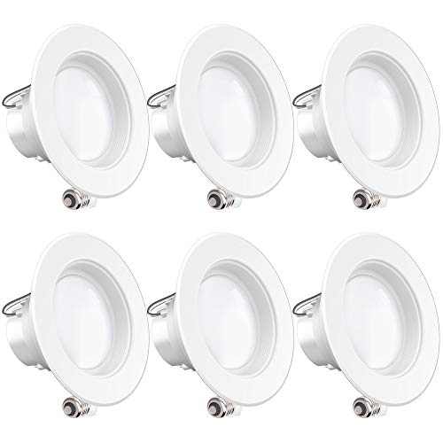 Sunco Lighting 6 Pack 4 Inch LED Recessed Downlight, Baffle Trim, Dimmable, 11W=40W, 5000K Daylight, 660 LM, Damp Rated, Simple Retrofit Installation - UL + Energy Star