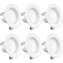 Load image into Gallery viewer, Sunco Lighting 6 Pack 4 Inch LED Recessed Downlight, Baffle Trim, Dimmable, 11W=60W, 2700K Soft White, 660 LM, Damp Rated, Simple Retrofit Installation - UL + Energy Star
