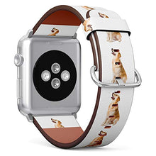 Load image into Gallery viewer, S-Type iWatch Leather Strap Printing Wristbands for Apple Watch 4/3/2/1 Sport Series (38mm) - Adorable Golden Retriever
