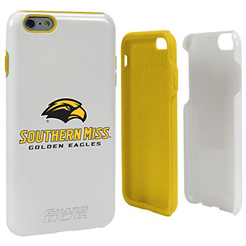 NCAA Southern Mississippi Golden Eagles Hybrid Case for iPhone 6 Plus, White, One Size