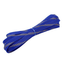 Load image into Gallery viewer, Aexit 18mm Dia Tube Fittings Tight Braided PET Expandable Sleeving Cable Wrap Sheath Golden Microbore Tubing Connectors Blue 16Ft
