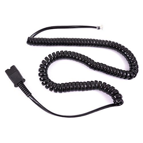 Headset Cable 26716-01 to Connect Cisco Phones' RJ9 Modular Jack and Compatible with Plantronics H Series Quick Disconnect Headsets