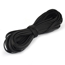 Load image into Gallery viewer, Aexit Nylon Braided Wiring &amp; Connecting Expandable Sleeving Cable Sleeve Harness 9.8 Meters Length 4mm Heat-Shrink Tubing Width Black
