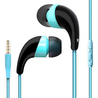 NEM Universal in-Ear Earbuds Headphones Sweatproof Stereo Bass with Microphone/Playback Control, for iPhone, iPod, iPad, Samsung, Huawei, LG, Android Smartphone, Tablets, MP3 Players (Blue)