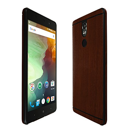 Skinomi Dark Wood Full Body Skin Compatible with BLU Grand 5.5 HD II (Full Coverage) TechSkin with Anti-Bubble Clear Film Screen Protector