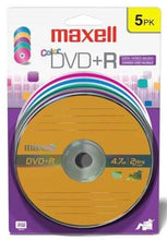 Load image into Gallery viewer, Maxell 639031 Superior Archival Write Once 4.7Gb DVD+R Card Read Compatible with Playback Devices, 5 Pack
