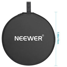 Load image into Gallery viewer, Neewer Round 5-in-1 Collapsible Multi-Disc Light Reflector 15.7 inches / 40 centimeters with Carrying Case - Translucent, Silver, Gold, White and Black for Studio or any Photography Situation
