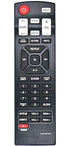 ALLIMITY AKB73575401 Remote Control Replacement for LG Sound Bar NB2420A NB3250A NB3520A NB3520ANB NB3530A NB3530ANB NB3532A NB4530B