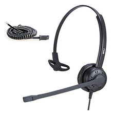 Load image into Gallery viewer, MKJ RJ9 Telephone Headset with Noise Cancelling Microphone Corded Phone Headset for Office Phones for Avaya 1408 9508 Altigen Polycom 430 Gigaset Aastra 6753i Toshiba Fanvil Mitel Nortel etc
