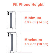 Load image into Gallery viewer, TFY Security Silicon Hand Strap Holder Compatible with iPhone 14 Pro Max / 13 12 Pro /11 / Xs Max / Xs / XR / X / 8 Plus / / 7 and Galaxy Note 20 / Galaxy S22 / S21 and Other Smartphones (Gray)
