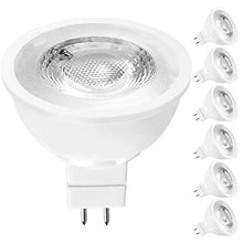 Load image into Gallery viewer, LUXRITE MR16 LED Bulb 50W Equivalent, 12V, 2700K Warm White Dimmable, 500 Lumens, GU5.3 LED Spotlight Bulb 6.5W, Enclosed Fixture Rated, Perfect for Track and Home Lighting (6 Pack)
