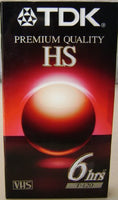 TDK T120 Premium Quality HS VHS Video Cassette Tape - 6 hours EP - 120 minutes -