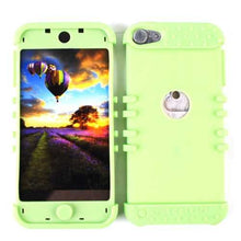 Load image into Gallery viewer, Yellow Dots on Lime Skin Hybrid Apple iPod Touch iTouch 5 5th Generation Rubber Hard Protector Cover
