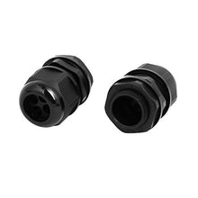 Load image into Gallery viewer, Aexit M25x1.5mm 5mm-7.1mm Transmission Adjustable 4 Holes Cable Gland Joint Black 5pcs

