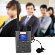 Load image into Gallery viewer, FM Transmitter, Portable 3.5MM Low-Power Wireless FM Transmitter Stereo Radio Broadcast Adapter FM Broadcast Transmitter with LCD Display for Tourism Meeting Room Campus Home Wireless Audio
