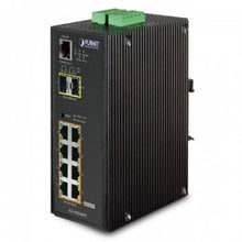 Load image into Gallery viewer, PLANET IGS-10020HPT / Industrial 8-Port 10/100/1000T 802.3at PoE + 2-Port 100/1000X SFP Managed Switch with Wide Operating Temperature
