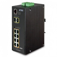 PLANET IGS-10020HPT / Industrial 8-Port 10/100/1000T 802.3at PoE + 2-Port 100/1000X SFP Managed Switch with Wide Operating Temperature