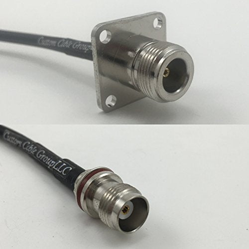 12 inch RG188 N FLANGE FEMALE to TNC Female Small Bulk Pigtail Jumper RF coaxial cable 50ohm Quick USA Shipping