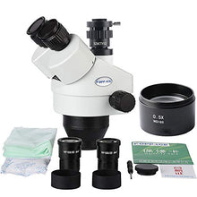 Load image into Gallery viewer, KOPPACE 7X-45X,Trinocular Stereo Microscope,Trinocular Interface 0.5XCTV,Phone Repair Stereo Microscope,Double-Arm Boom Stand,WF10X Eyepieces
