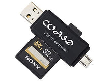 Load image into Gallery viewer, SD Card Reader Digital A-star SD Card Adapter Micro USB OTG to USB 2.0 Adapter; SD/Micro SD Card Reader with Standard USB Male; Tablets with OTG Function-Black
