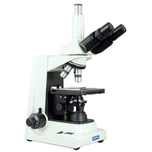 Load image into Gallery viewer, OMAX 40X-1000X Advanced Trinocular Compound Microscope with Plan Field Objectives and LED Light
