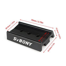 Load image into Gallery viewer, SVBONY 2.75 inches Dovetail Mounting Plate Telescope Short Version 70mm for OTA Equatorial Tripod

