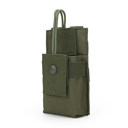 Adjustable Tactical MOLLE Interphone Pouch Short Radio Holder Tactical Radio Holster Hunting Intercom Bag