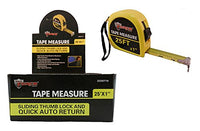 Max Force Diamond Visions 2220714 25 Foot Tape Measure with Sliding Thumb Lock and Auto-Return (1 Tape Measure)