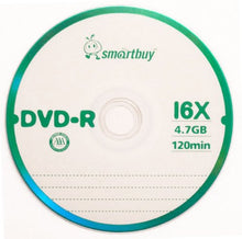 Load image into Gallery viewer, Smartbuy 600-disc 4.7gb/120min 16x DVD-R Logo Top Blank Data Recordable Media Disc
