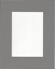 Load image into Gallery viewer, Pack of 5 8x10 Ocean Grey Picture Mats with White Core, for 4x6 Pictures
