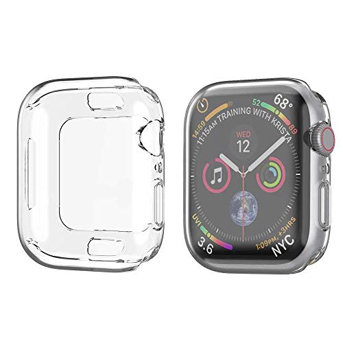 Soft Clear Screen Protector Cover TPU Snap On Case iWatch Apple Watch Series 4 (44mm)