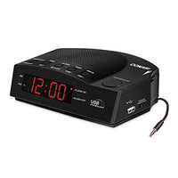 TableTop King Hospitality WCR14 Alarm Clock Radio w/USB Charging Port & AUX Jack - 5.5